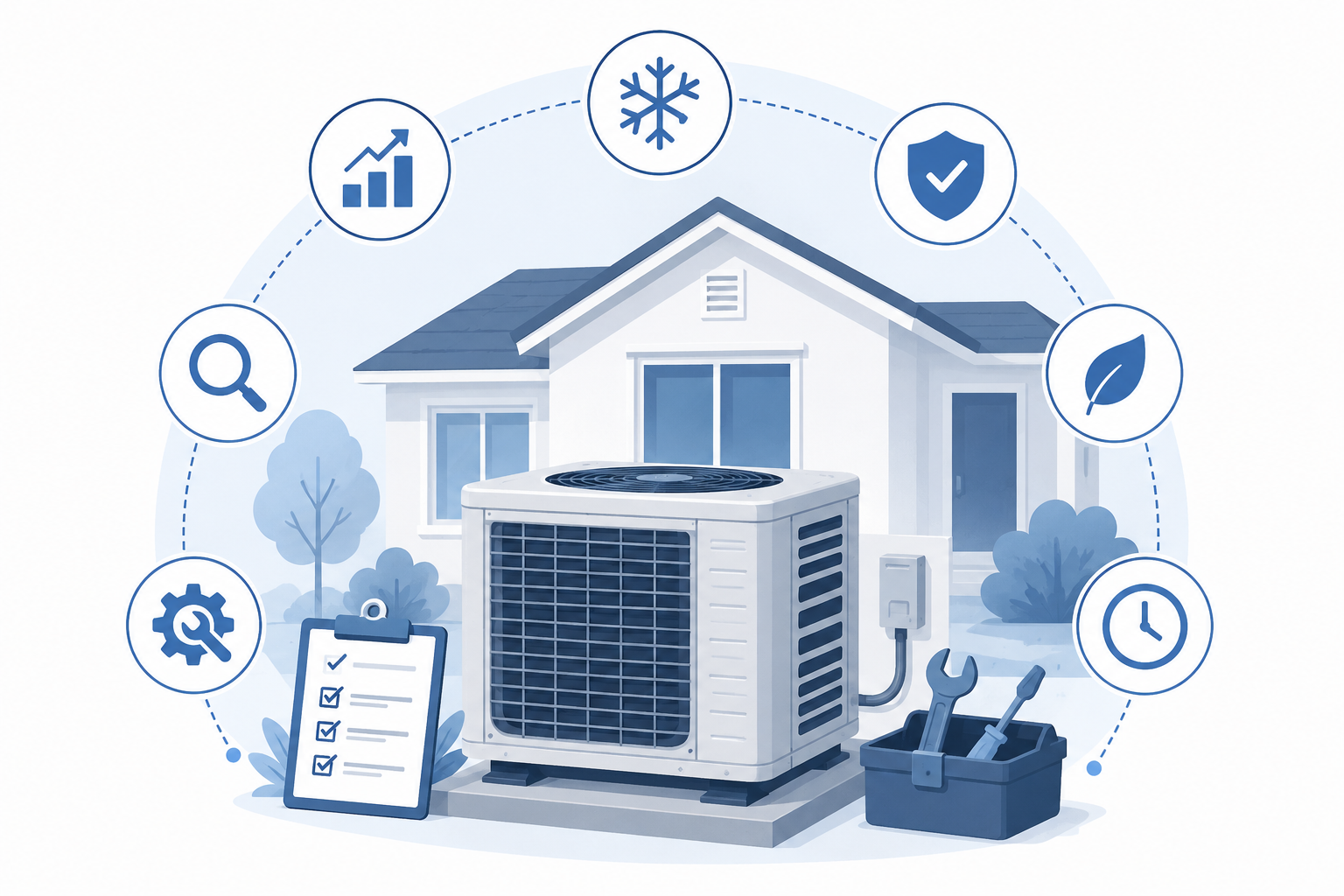 Air conditioning system inspection and maintenance