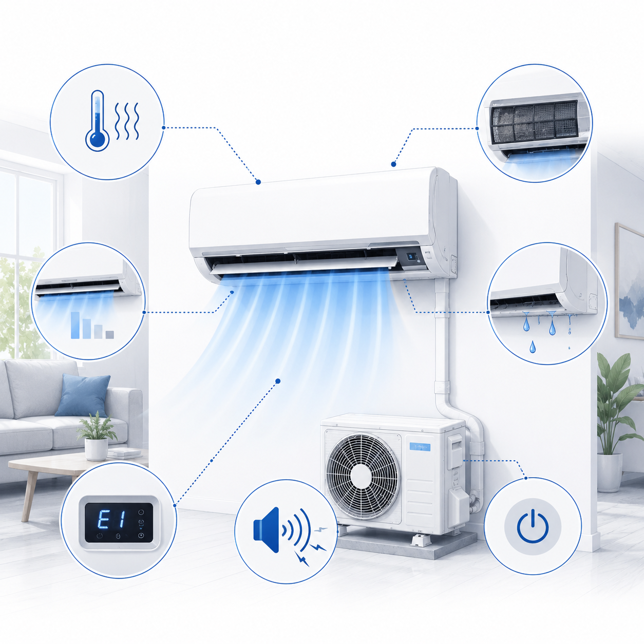 Residential ductless mini-split service repair