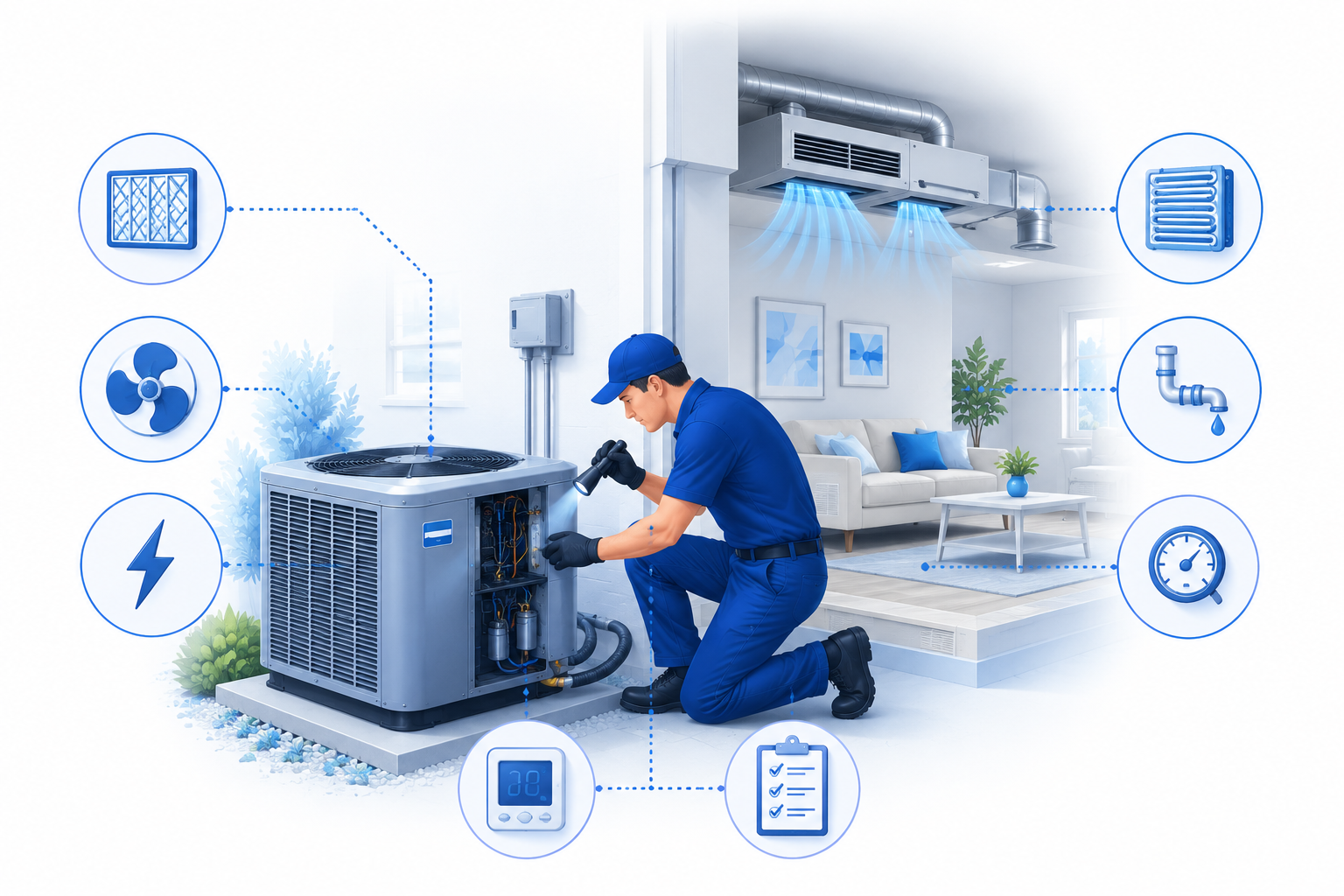 Seasonal AC inspection service