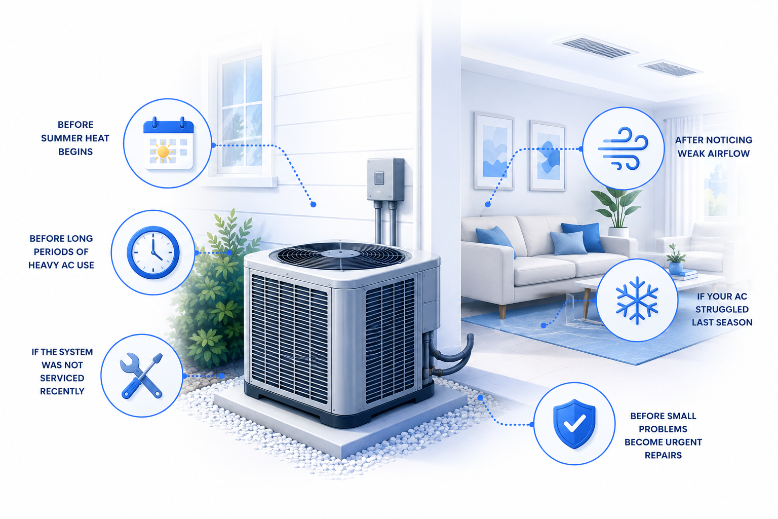 Seasonal residential AC inspection